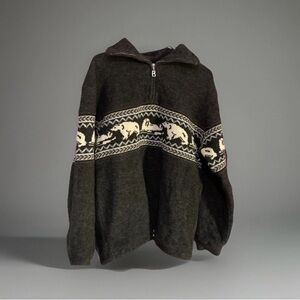 Unisex Black and White Sweater